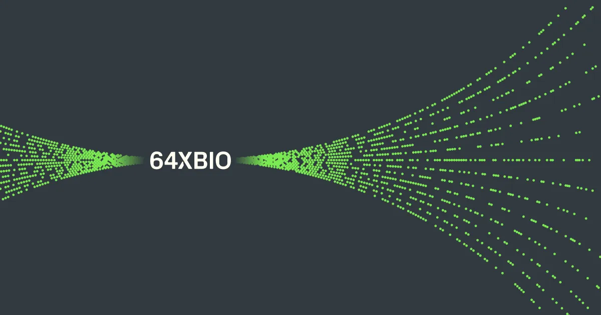 64x Bio brand asset featured on 64xbio.com