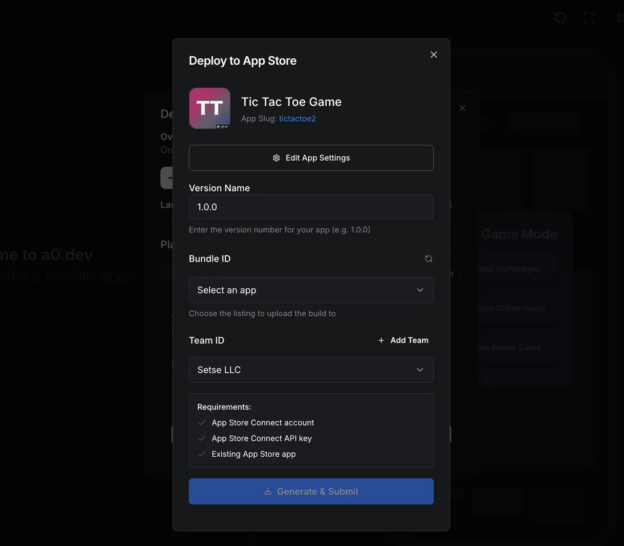a0.dev brand asset featured on a0.dev