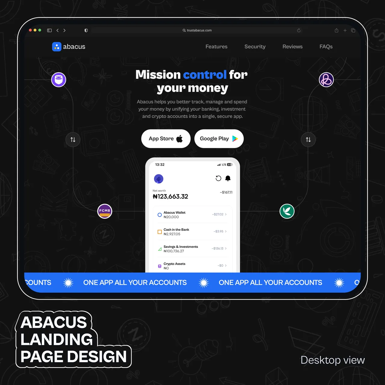 Abacus brand asset featured on dribbble.com