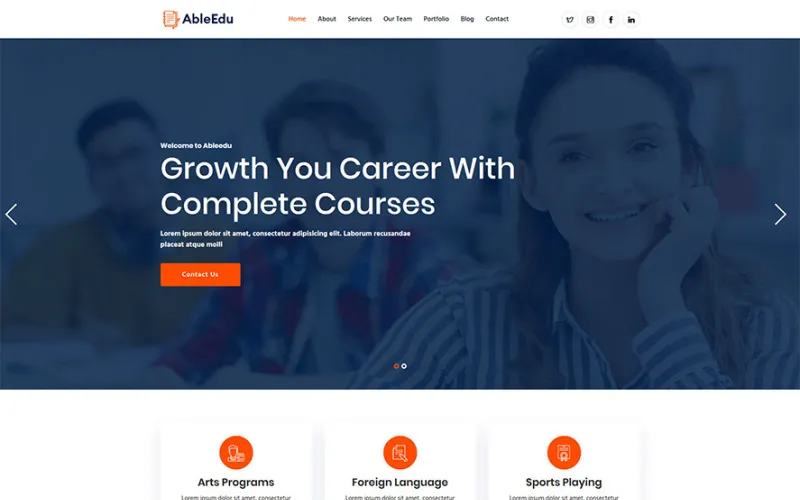 Able brand asset featured on templatemonster.com