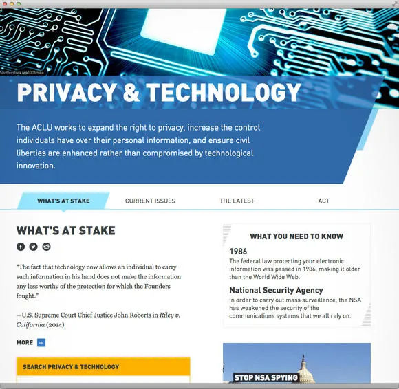 ACLU brand asset featured on aclu.org