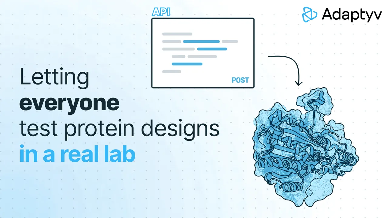 Adaptyv brand asset featured on adaptyvbio.com