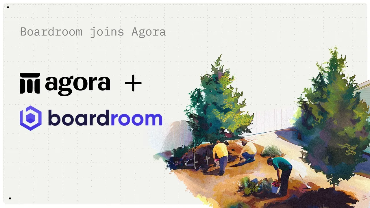 Agora brand asset featured on agora.xyz