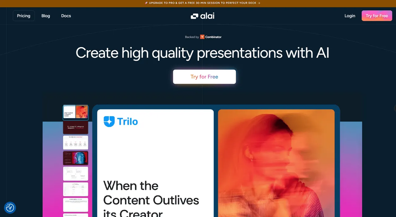 Alai brand asset featured on getalai.com
