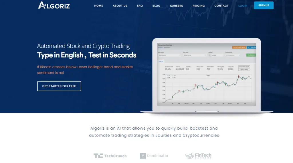 Algoriz brand asset featured on captainaltcoin.com