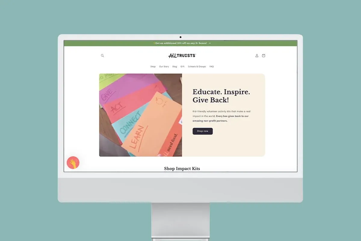 Alltruists brand asset featured on playadesign.co