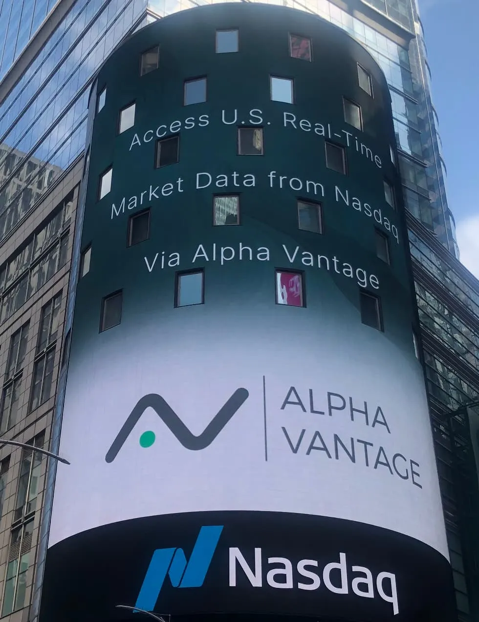 Alpha Vantage brand asset featured on alphavantage.co