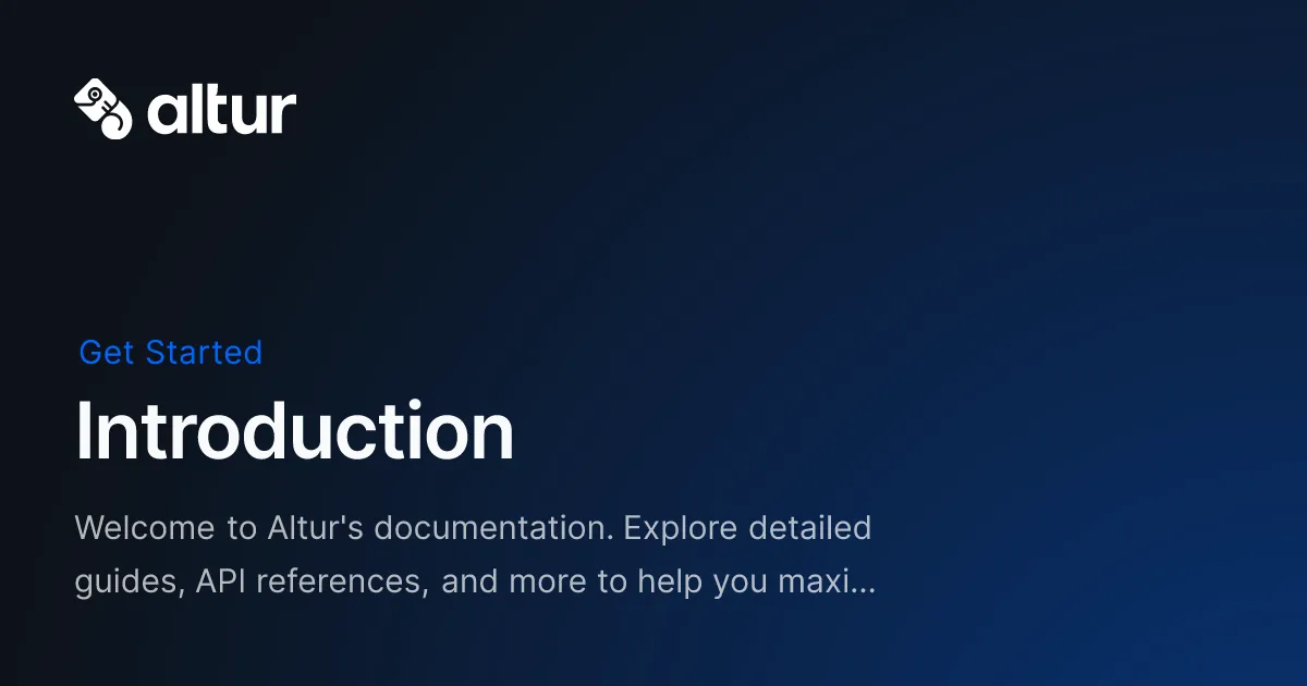 Altur brand asset featured on docs.altur.io