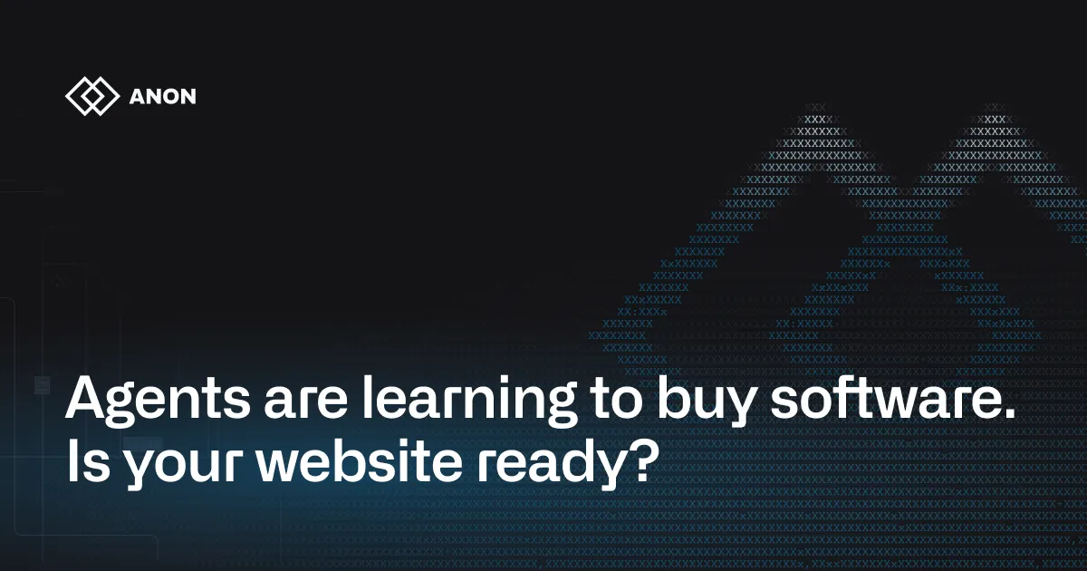 Anon brand asset featured on anon.com