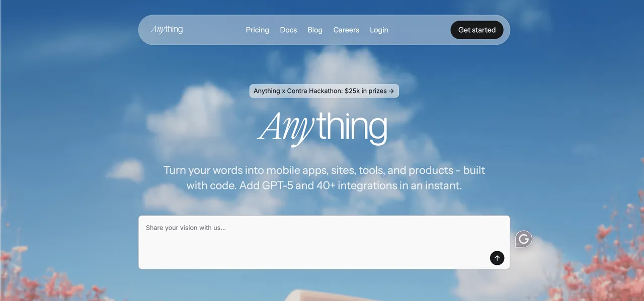 Anything brand asset featured on anything.com