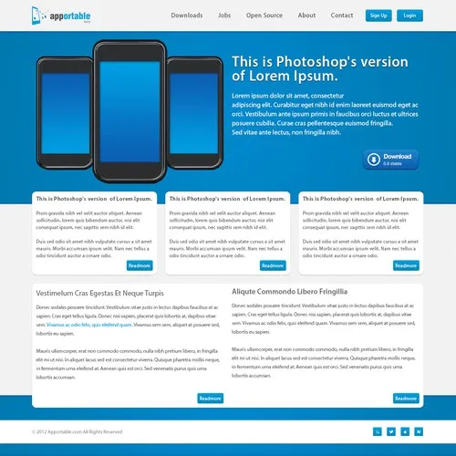 Apportable brand asset featured on 99designs.com