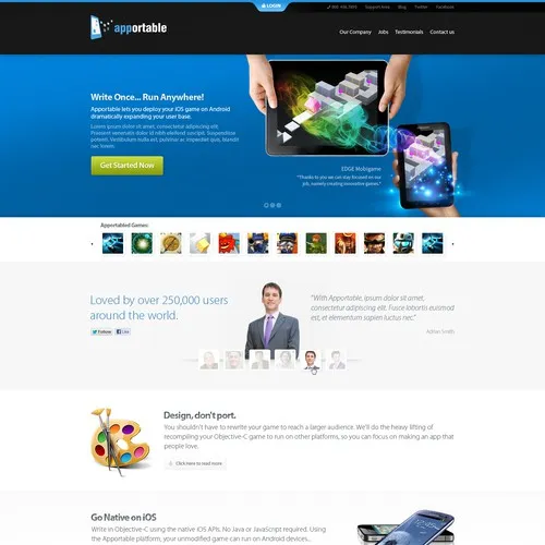 Apportable brand asset featured on 99designs.com