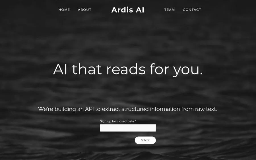 Ardis AI brand asset featured on ycdb.co
