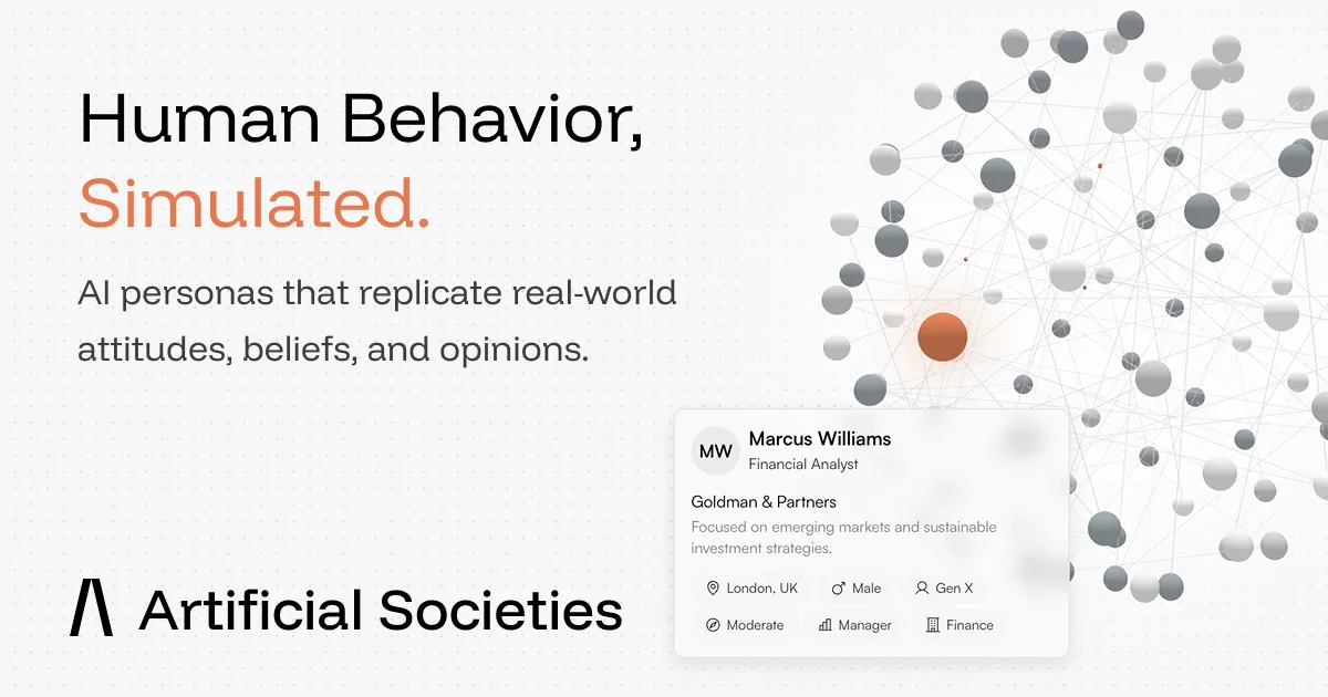 Artificial Societies brand asset featured on societies.io