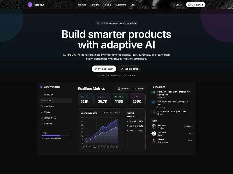 AuroraQ brand asset featured on aura.build
