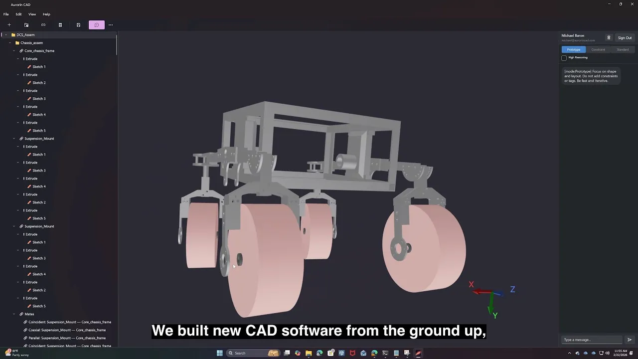 Aurorin CAD brand asset featured on youtube.com