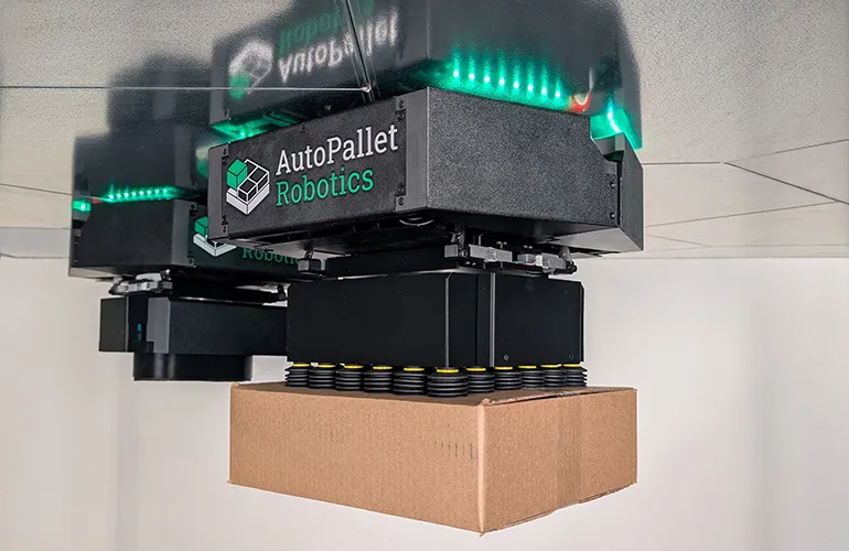 AutoPallet Robotics brand asset featured on automatedwarehouseonline.com