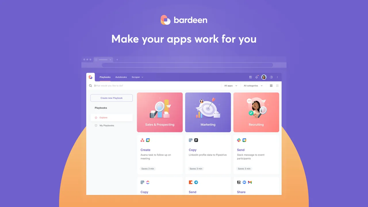 Bardeen brand asset featured on s.bardeen.ai