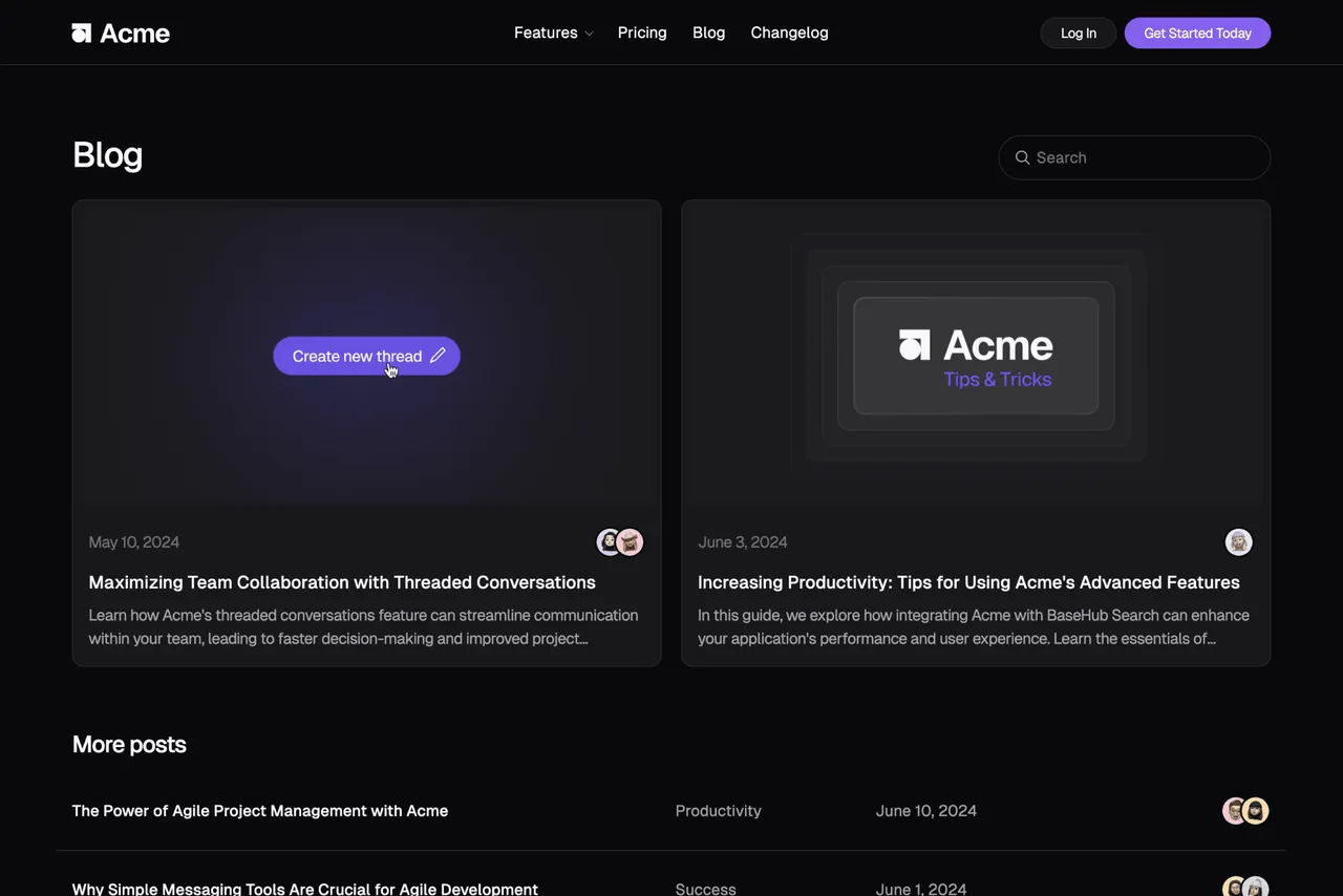 BaseHub brand asset featured on basehub.com