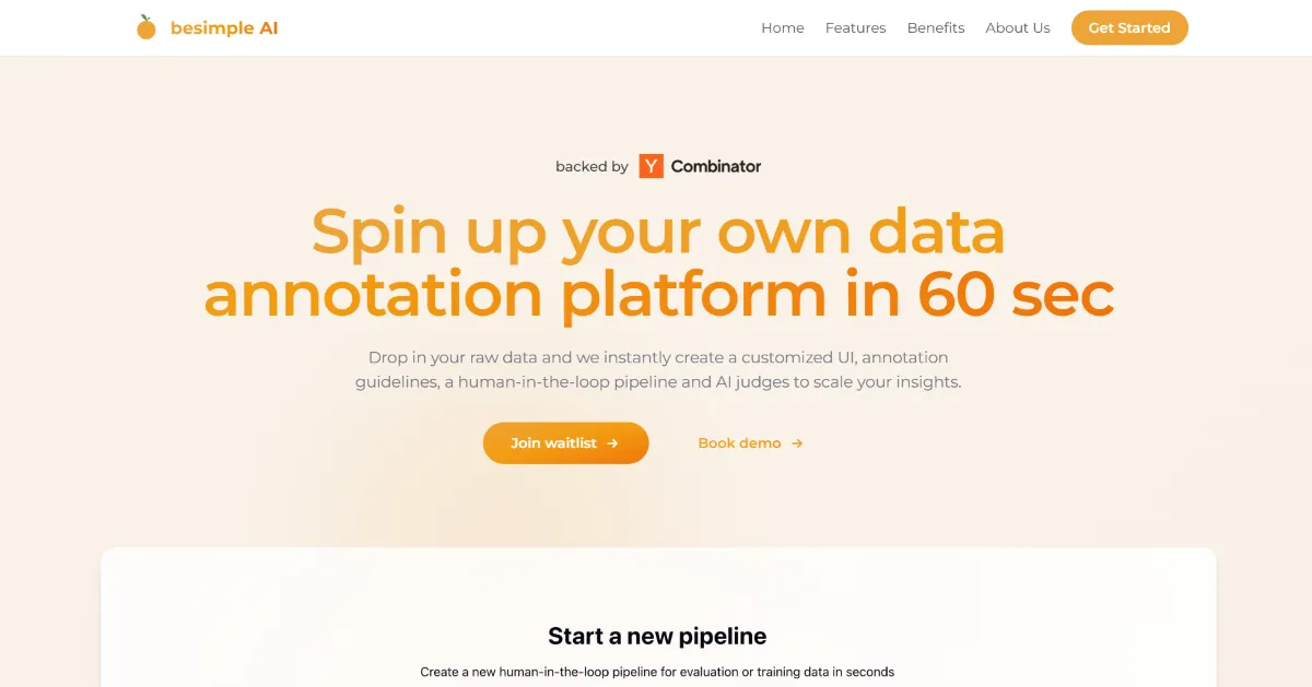 Besimple AI brand asset featured on fondo.com