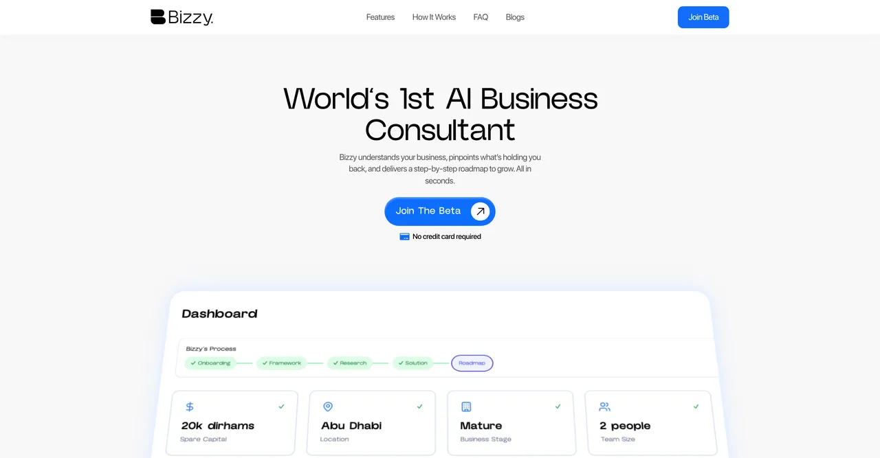 Bizzy AI brand asset featured on theresanaiforthat.com