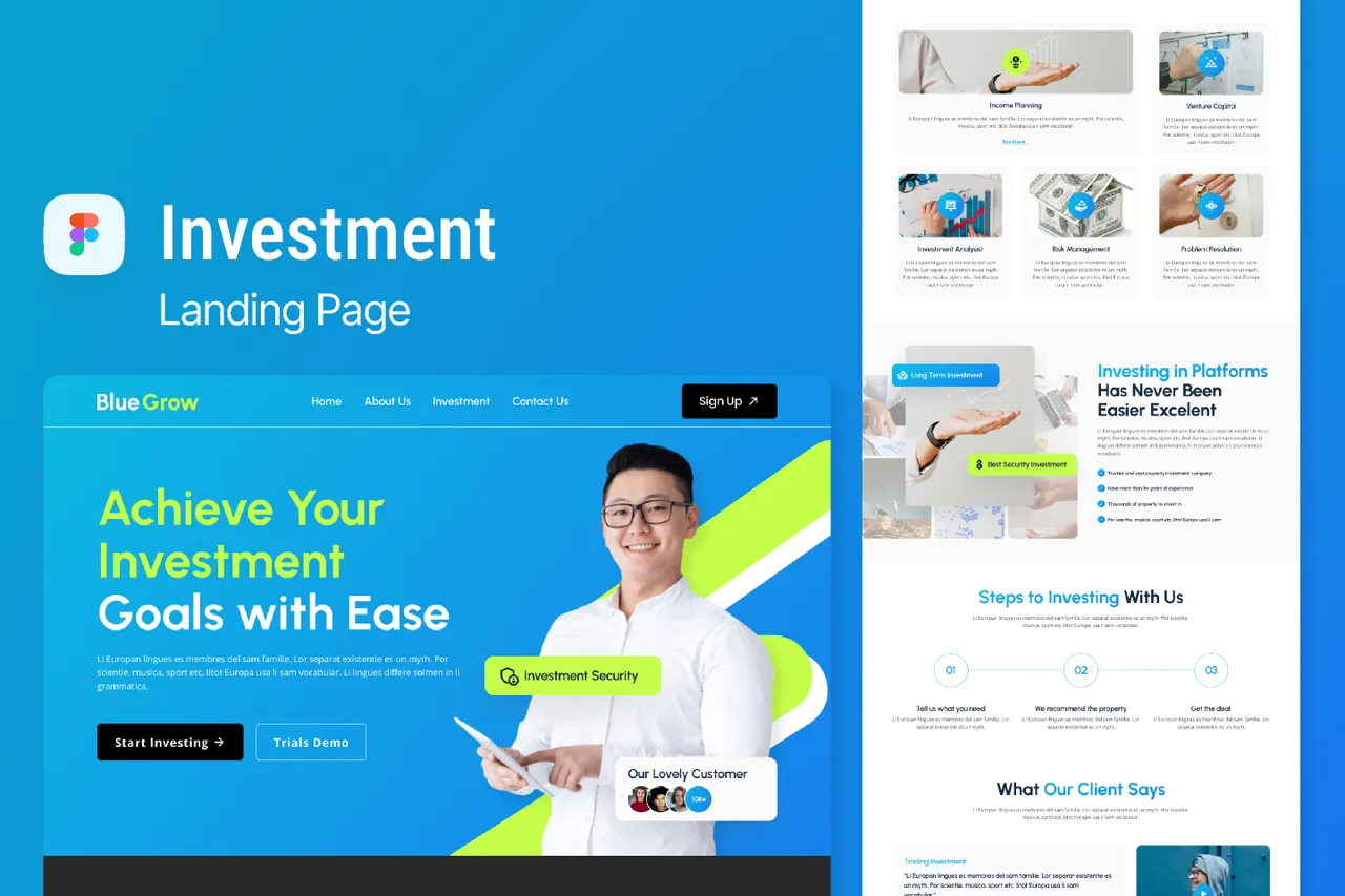 Blue brand asset featured on figma.com