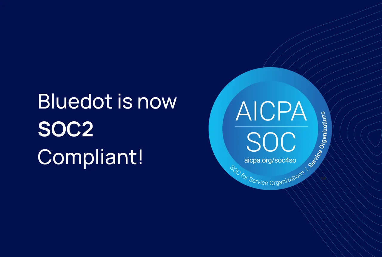 Bluedot brand asset featured on thebluedot.co