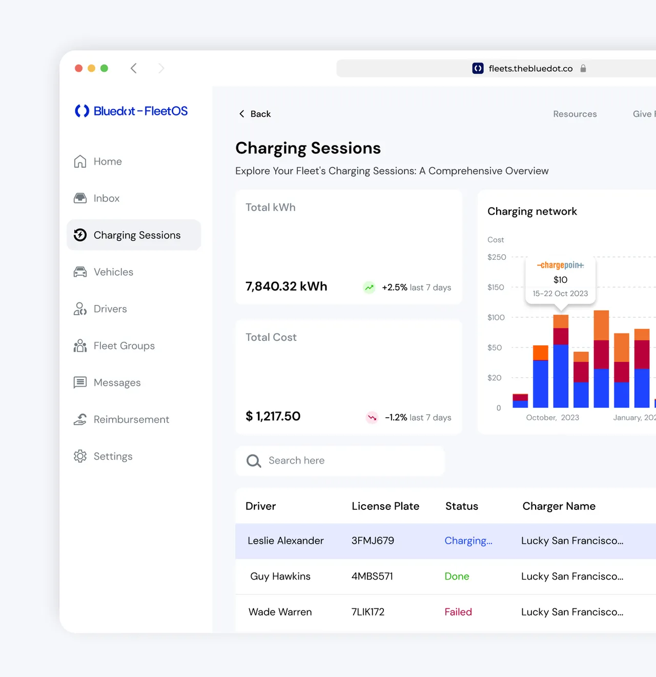 Bluedot brand asset featured on fleets.thebluedot.co