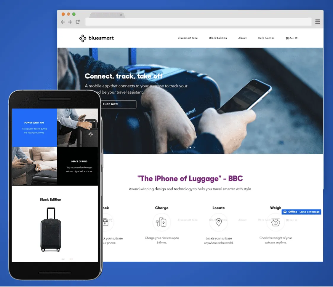 Bluesmart brand asset featured on neginet.com