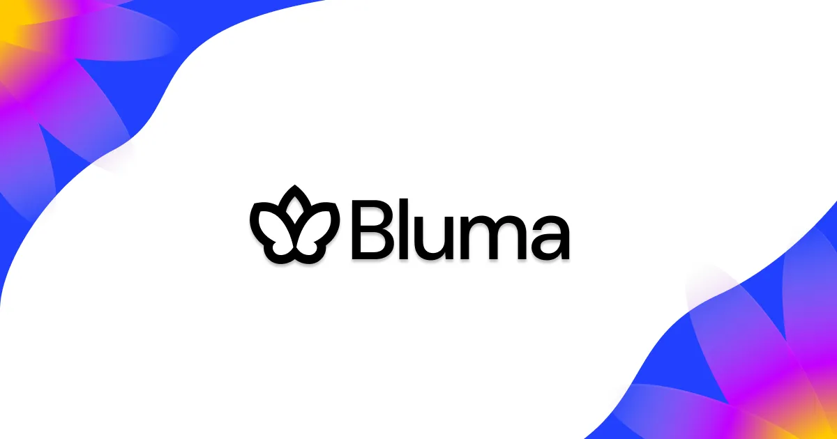 Bluma brand asset featured on getbluma.com