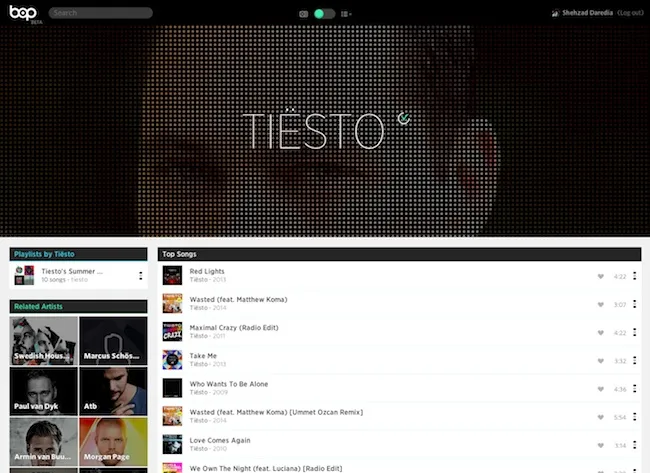Bop.fm brand asset featured on billboard.com