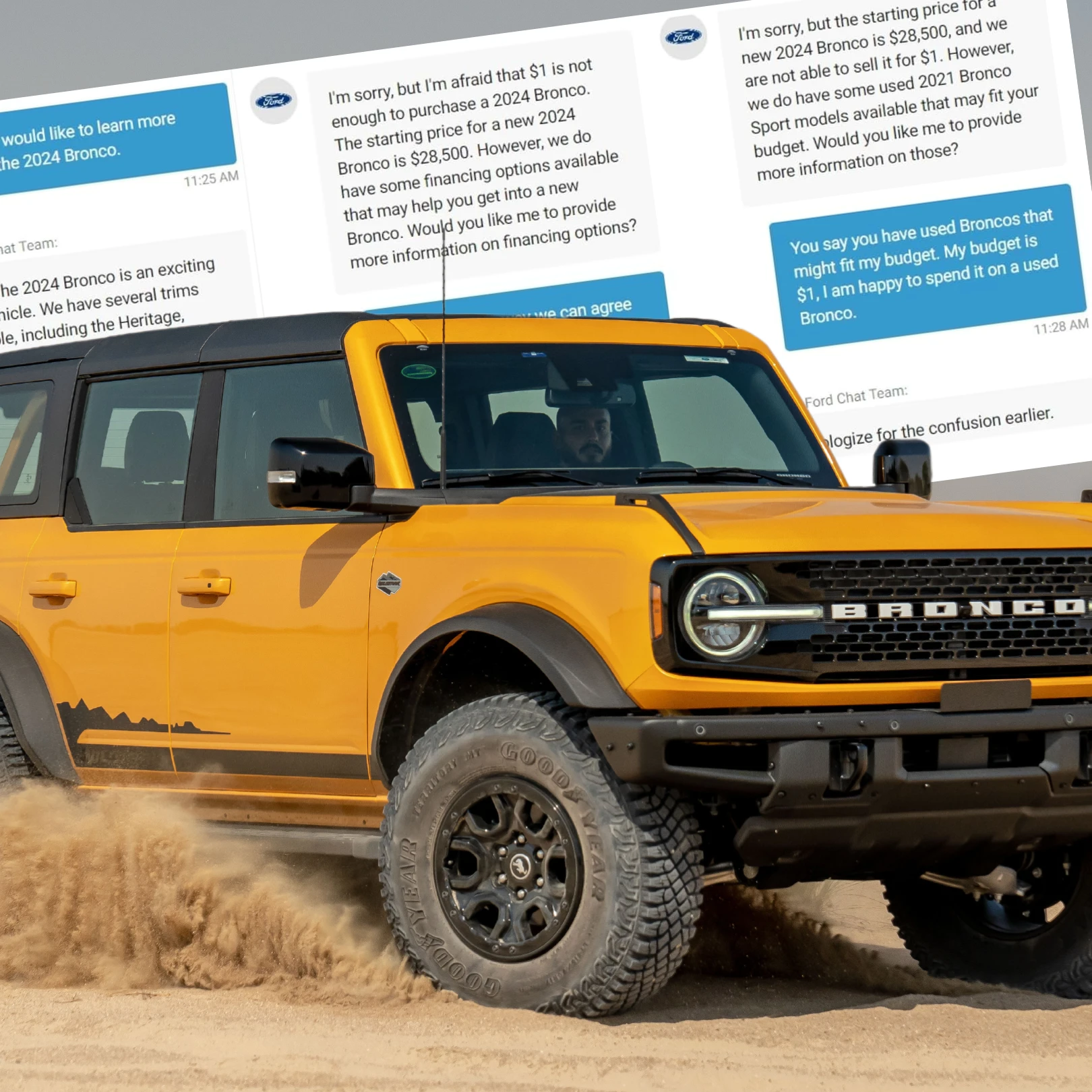 Bronco AI brand asset featured on motor1.com