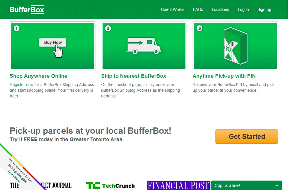 BufferBox brand asset featured on failory.com