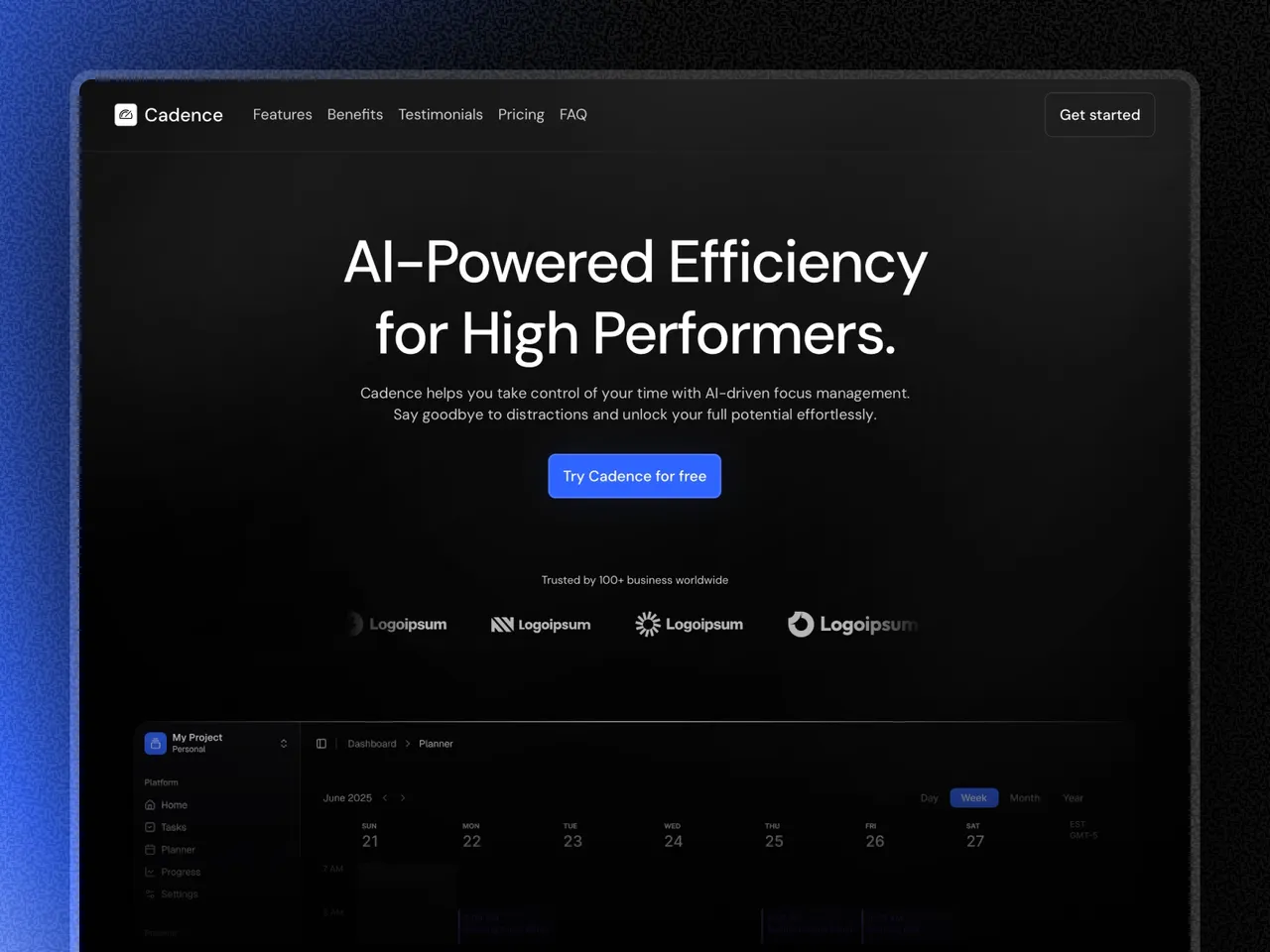Cadence brand asset featured on framer.com