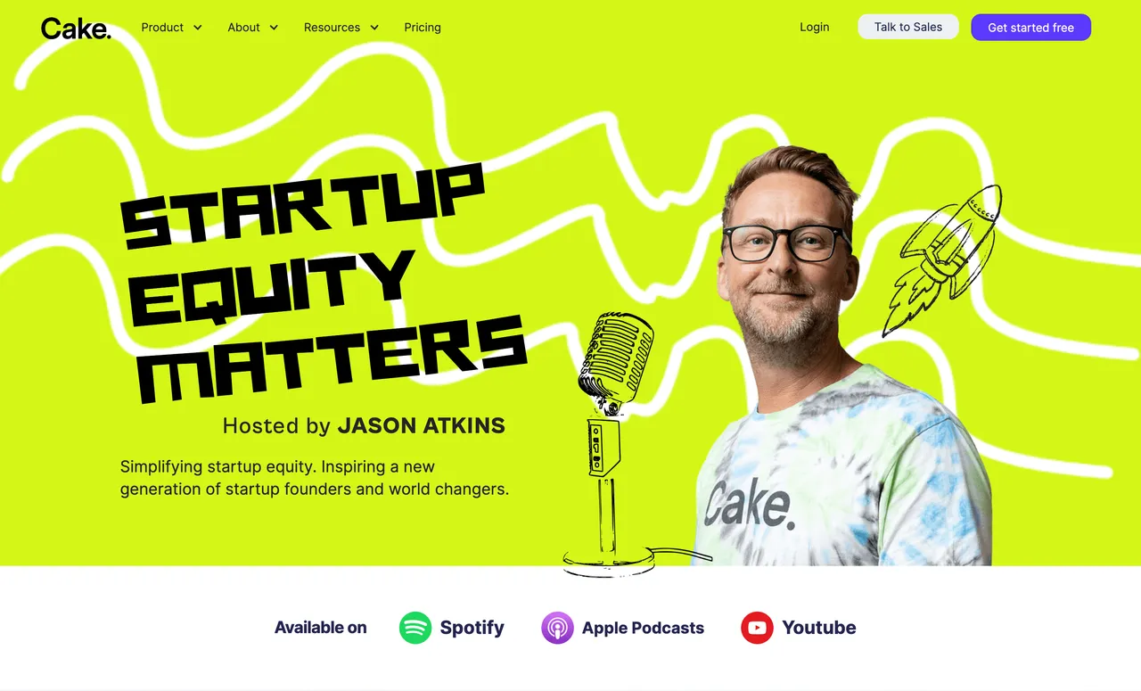 Cake Equity brand asset featured on cakeequity.com