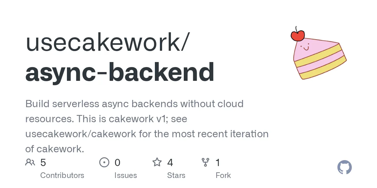 Cakework brand asset featured on github.com