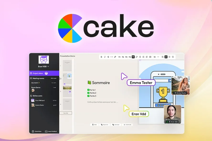 Cakework brand asset featured on viededingue.com