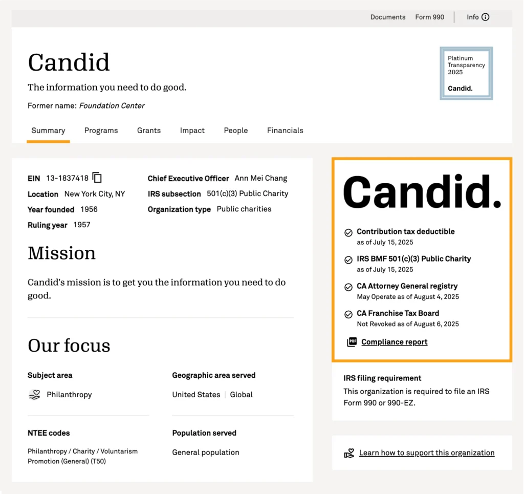Candid brand asset featured on candid.org