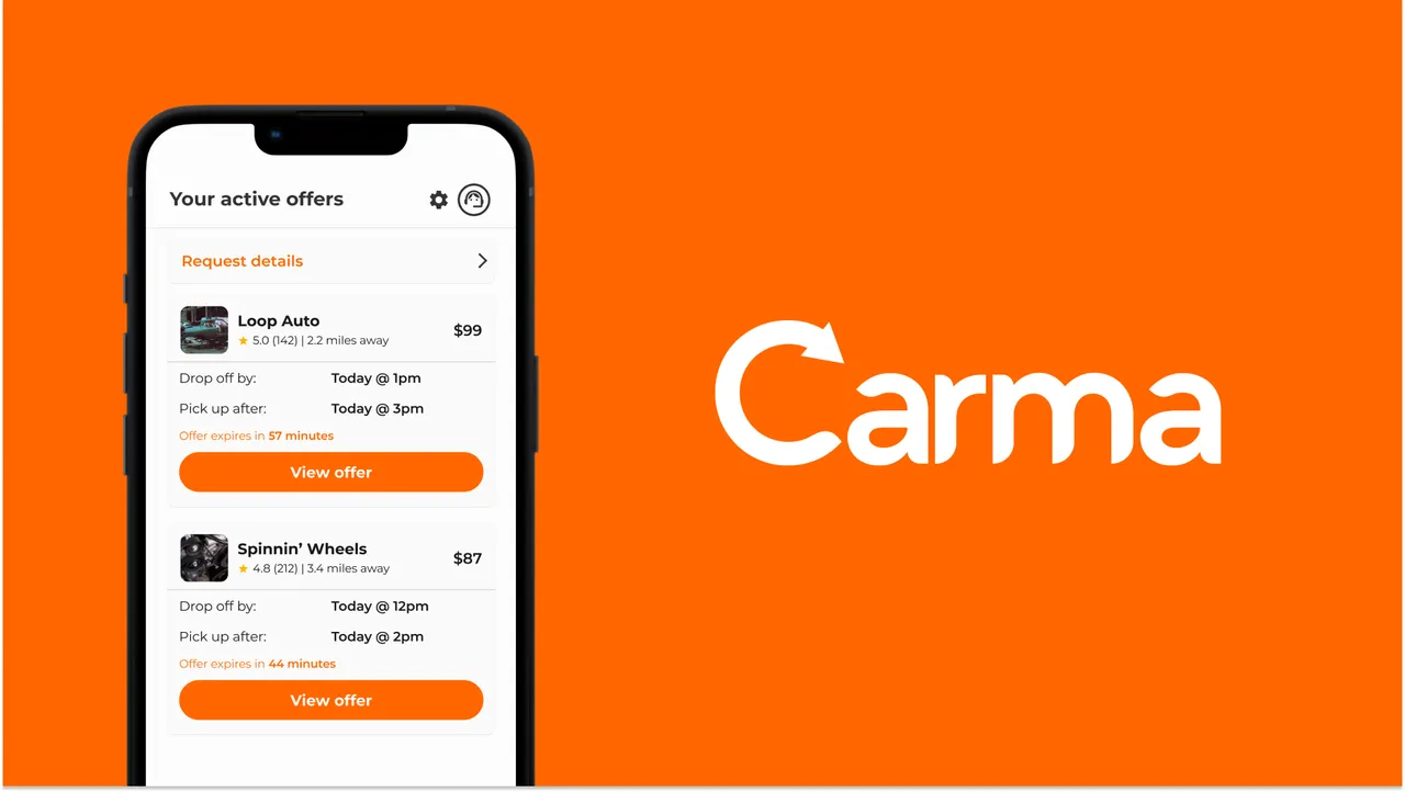 Carma brand asset featured on go.joincarma.com