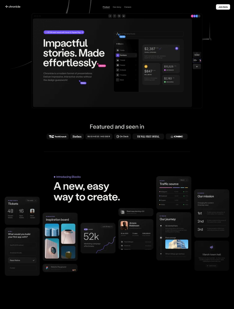 Chronicle brand asset featured on lapa.ninja