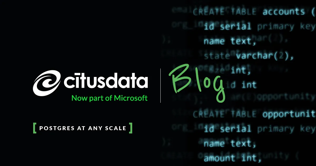Citus Data brand asset featured on citusdata.com