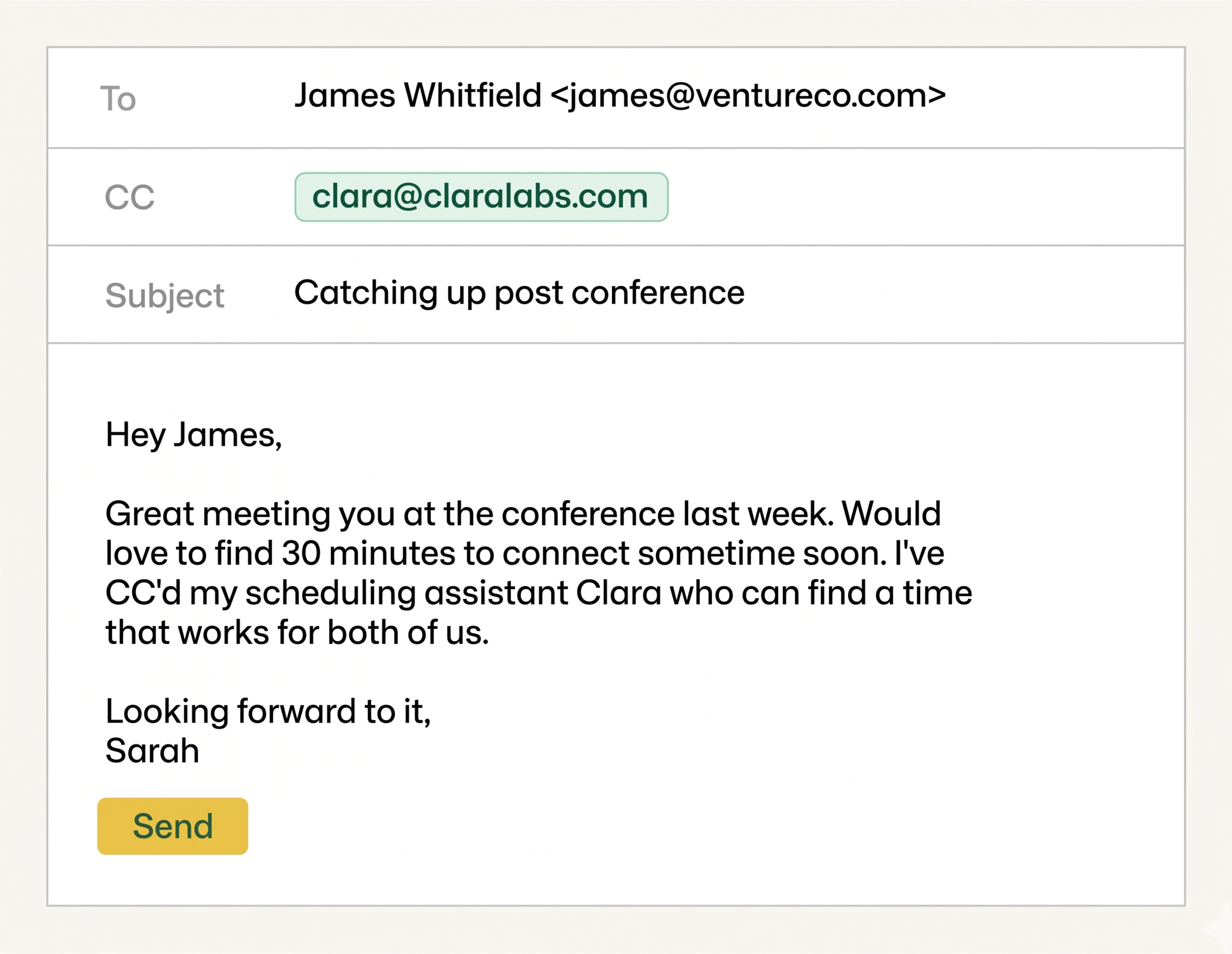 Clara Labs brand asset featured on claralabs.com