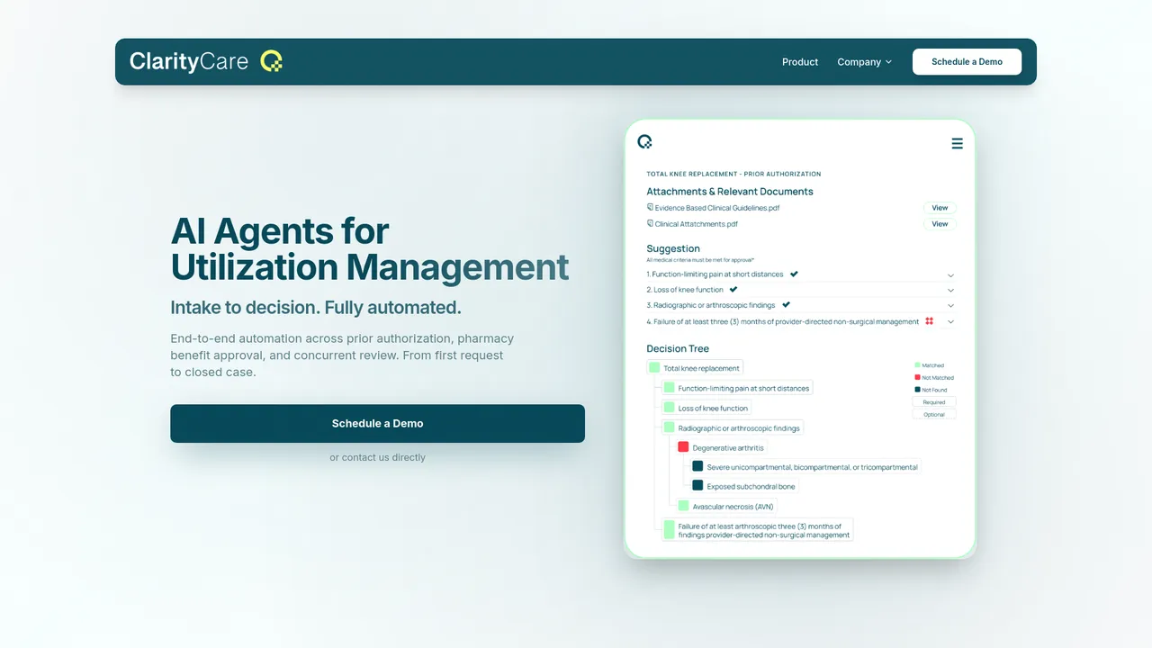 ClarityCare brand asset featured on claritycare.ai