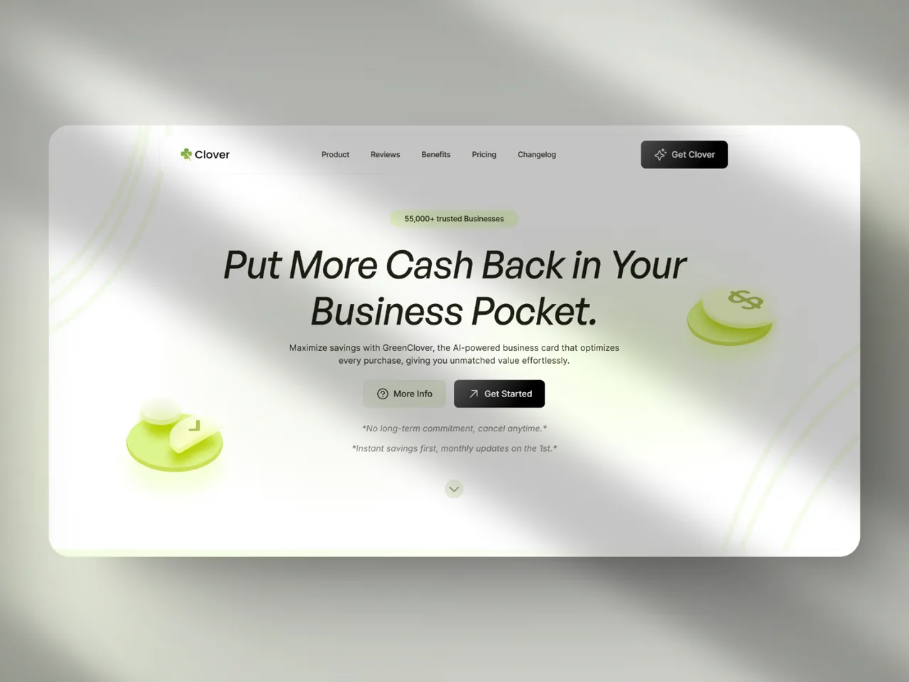 Clover brand asset featured on framer.com