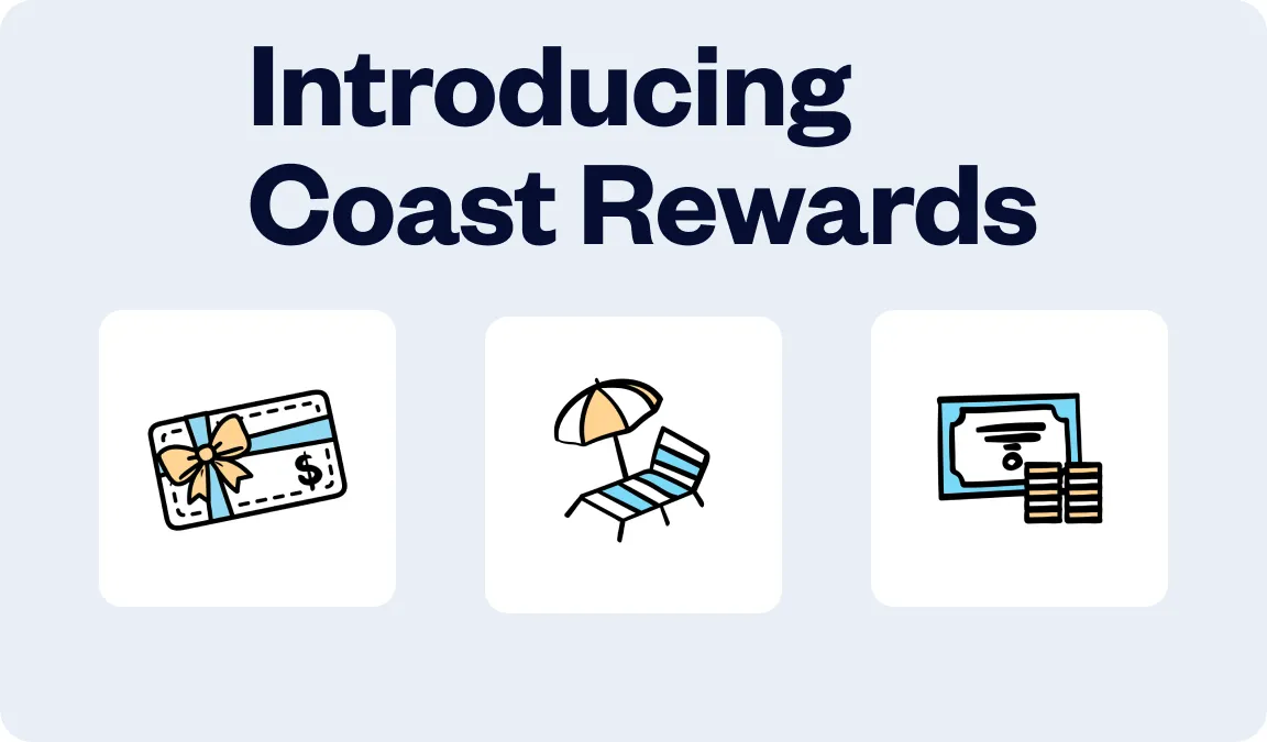 Coast brand asset featured on coastpay.com