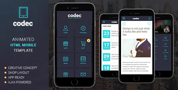 Codec brand asset featured on themeforest.net