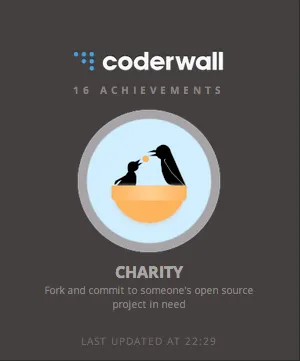 CoderWall brand asset featured on devpost.com