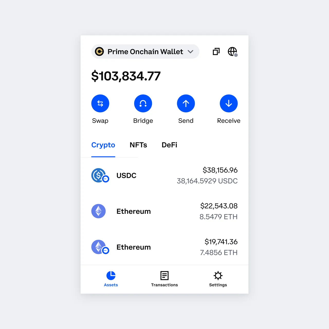 Coinbase brand asset featured on coinbase.com