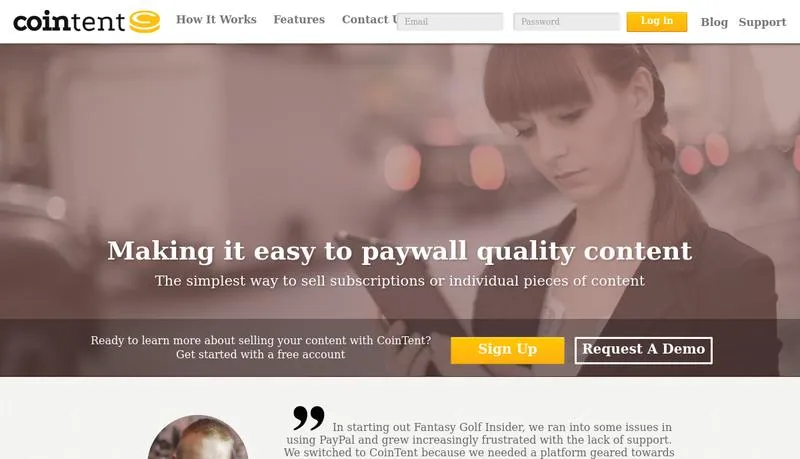CoinTent brand asset featured on f6s.com