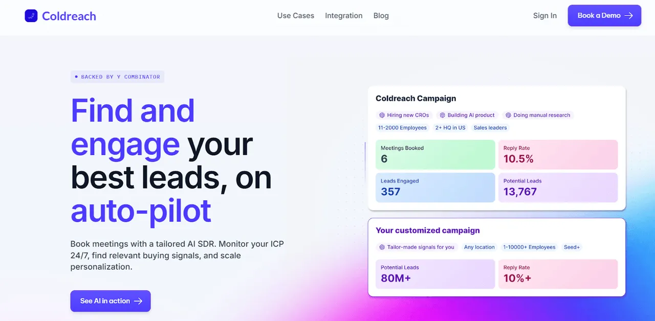 Coldreach brand asset featured on coldreach.ai